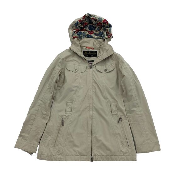 $400 Barbour Liberty Cotton Touch Grace Full Zip Jacket 4 Womens Cream Small - Picture 1 of 9